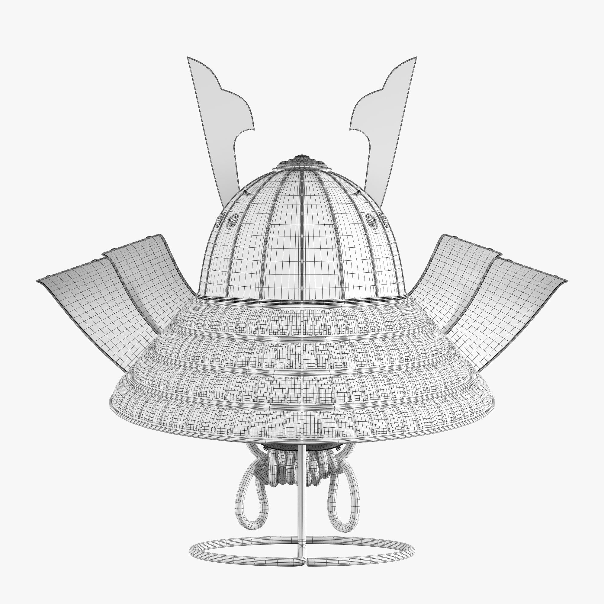 Kabuto helmet 3D model_11