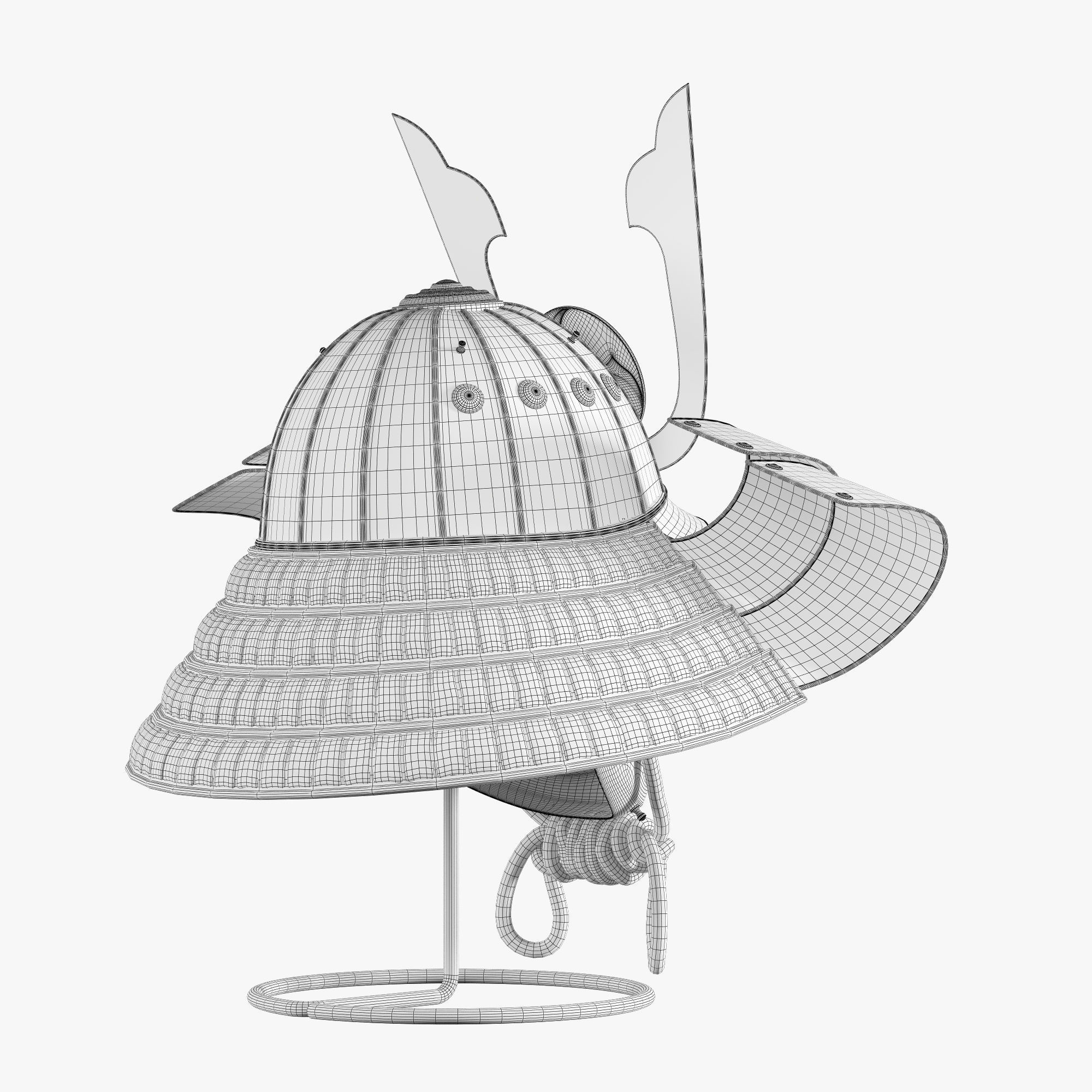 Kabuto helmet 3D model_10