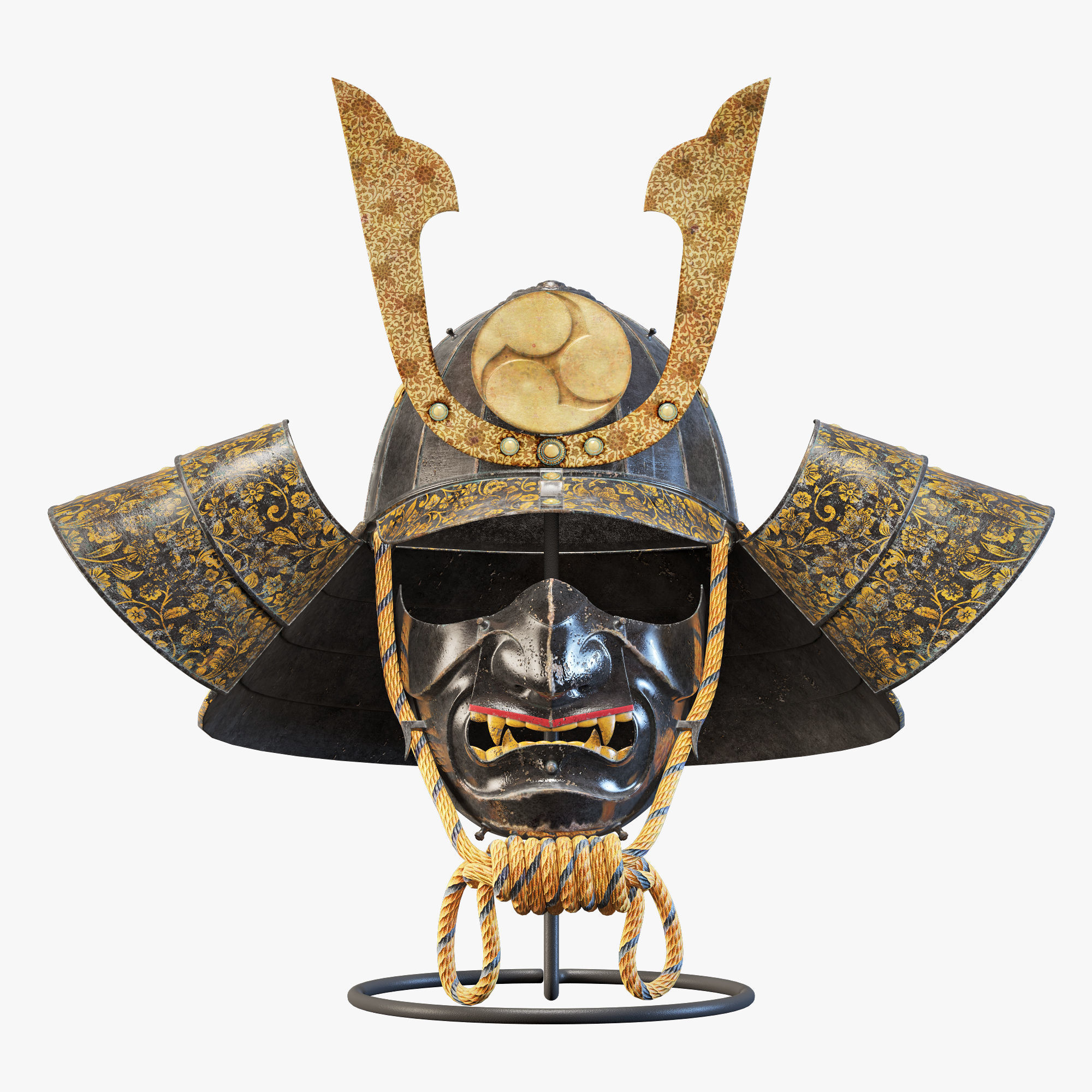 Kabuto helmet 3D model_1