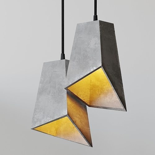 Concrete Odense Archi Pendant Light 3D model