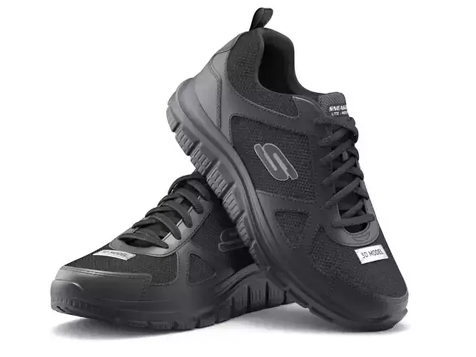 Sneakers skechers running shoes 3D model