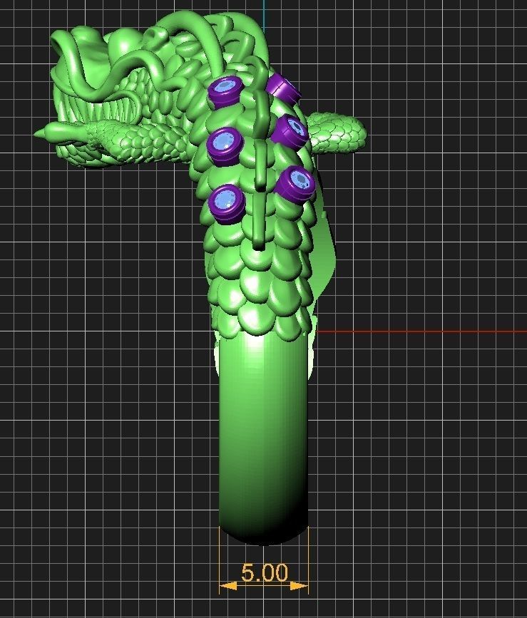 Chinese dragon  ring 3D print model_7