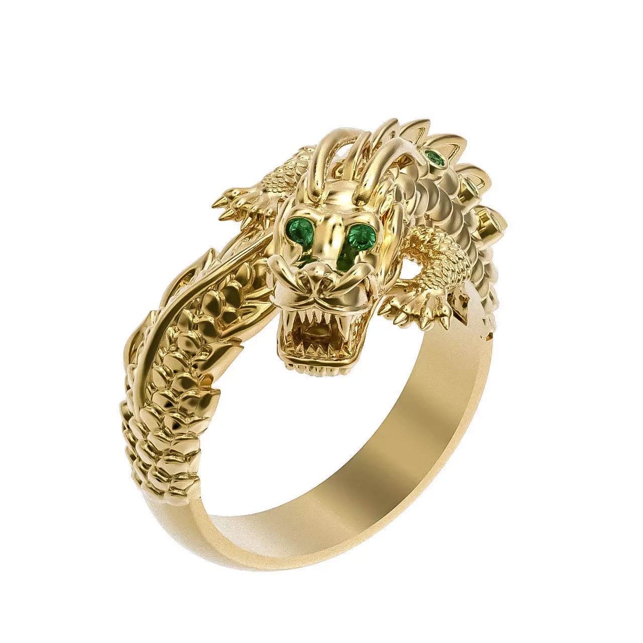 Chinese dragon  ring 3D print model_0