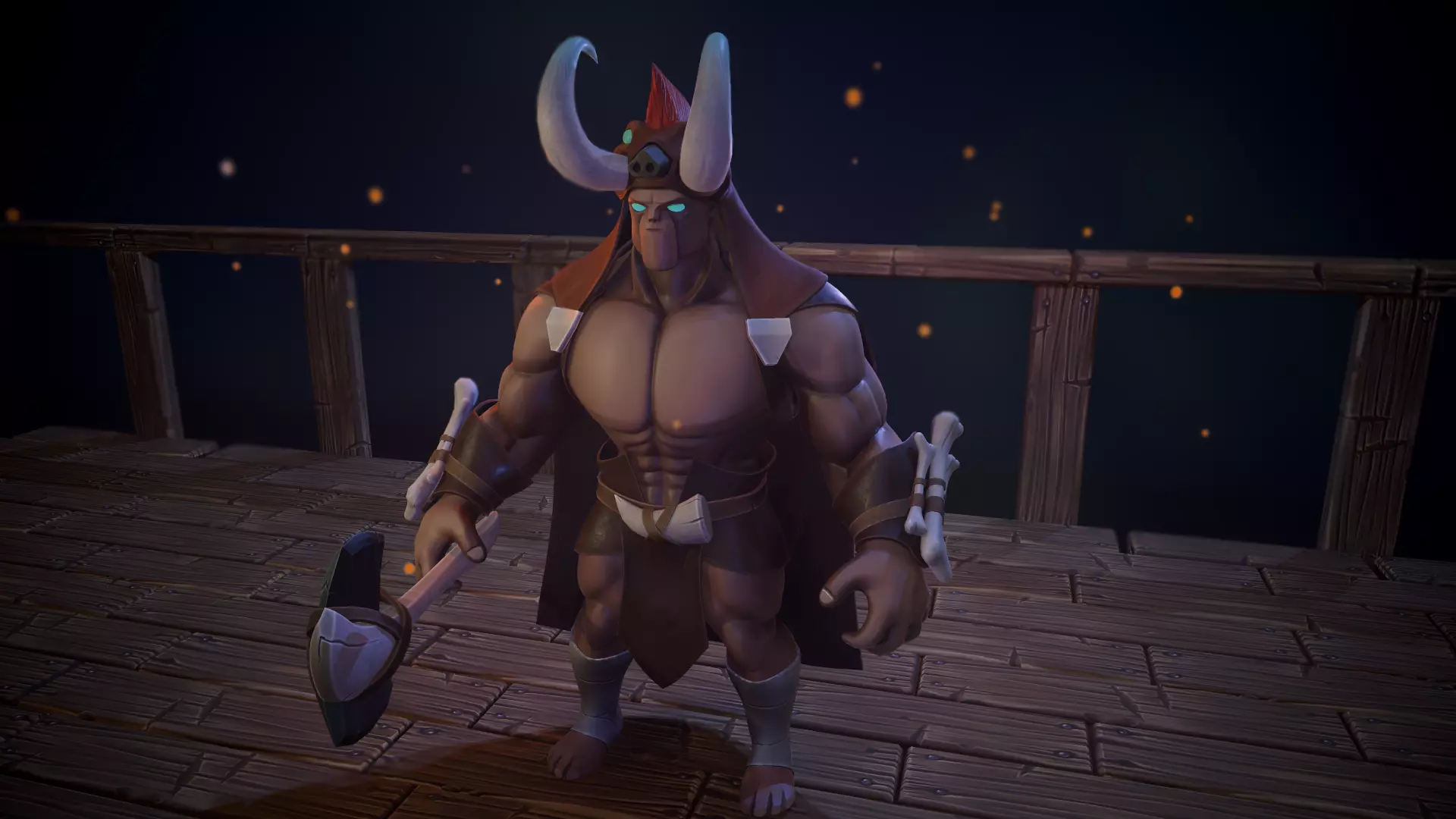 Stylized Barbarian Low-poly 3D model