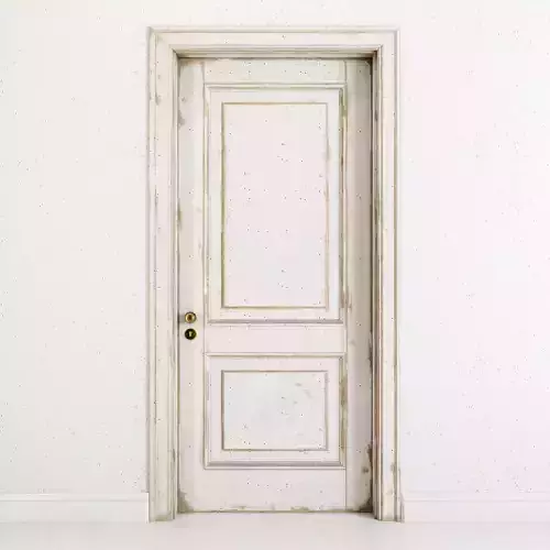 Old classic door 003 3D model