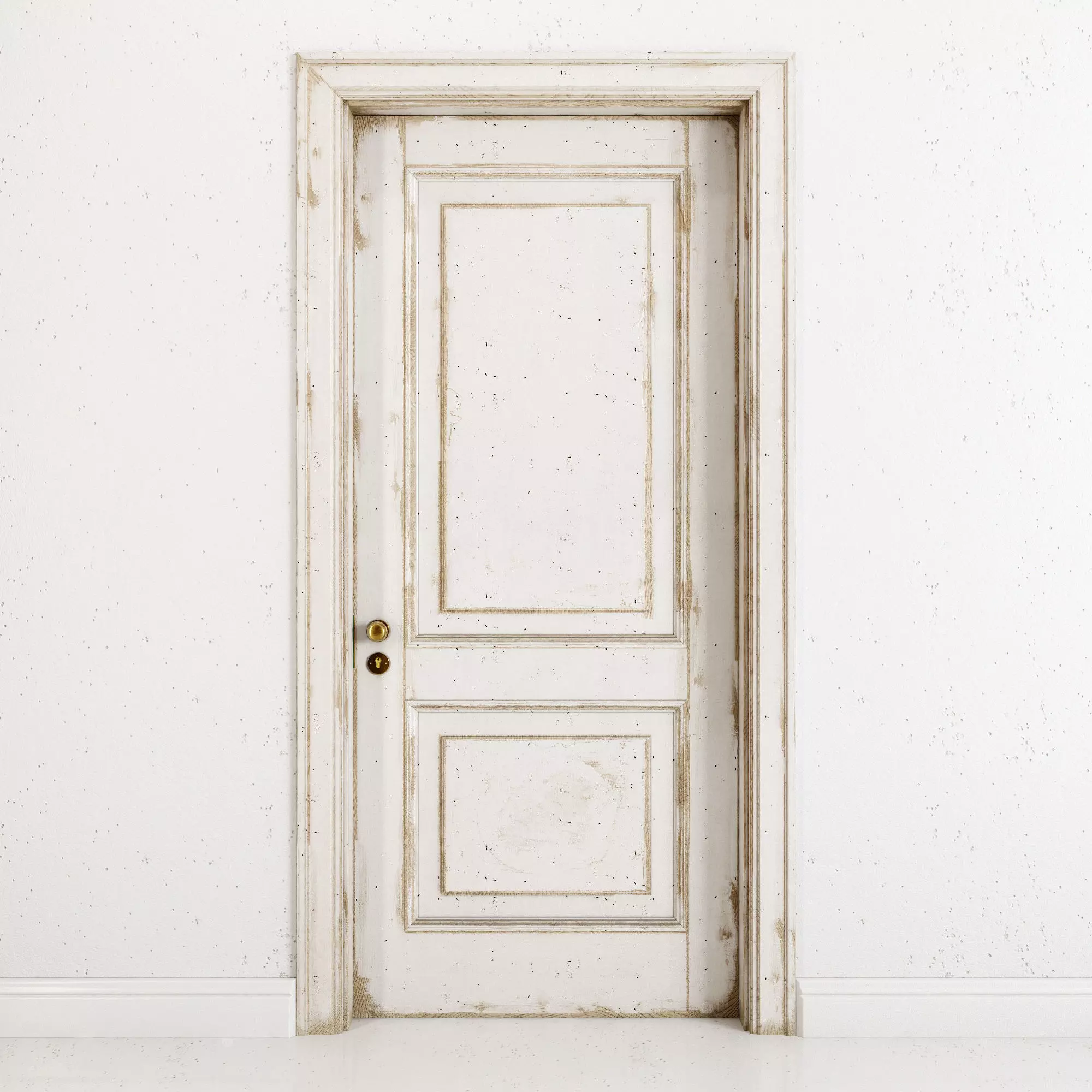 Old classic door 003 3D model_0