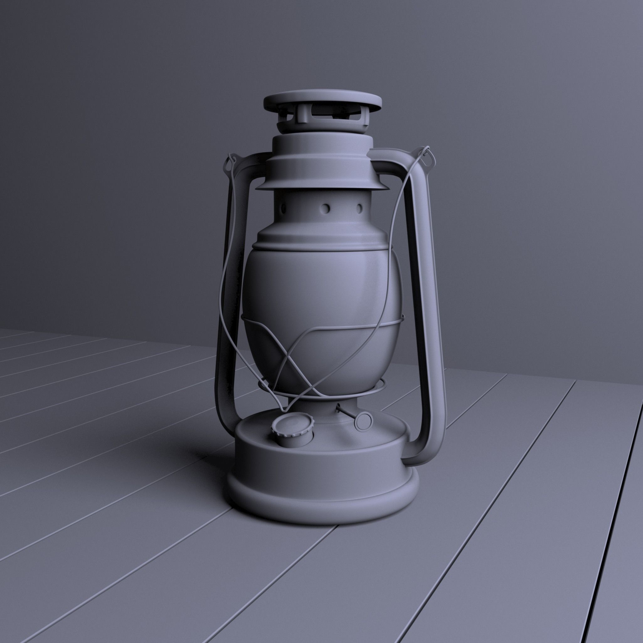 Kerozene Lamp 3D model_2