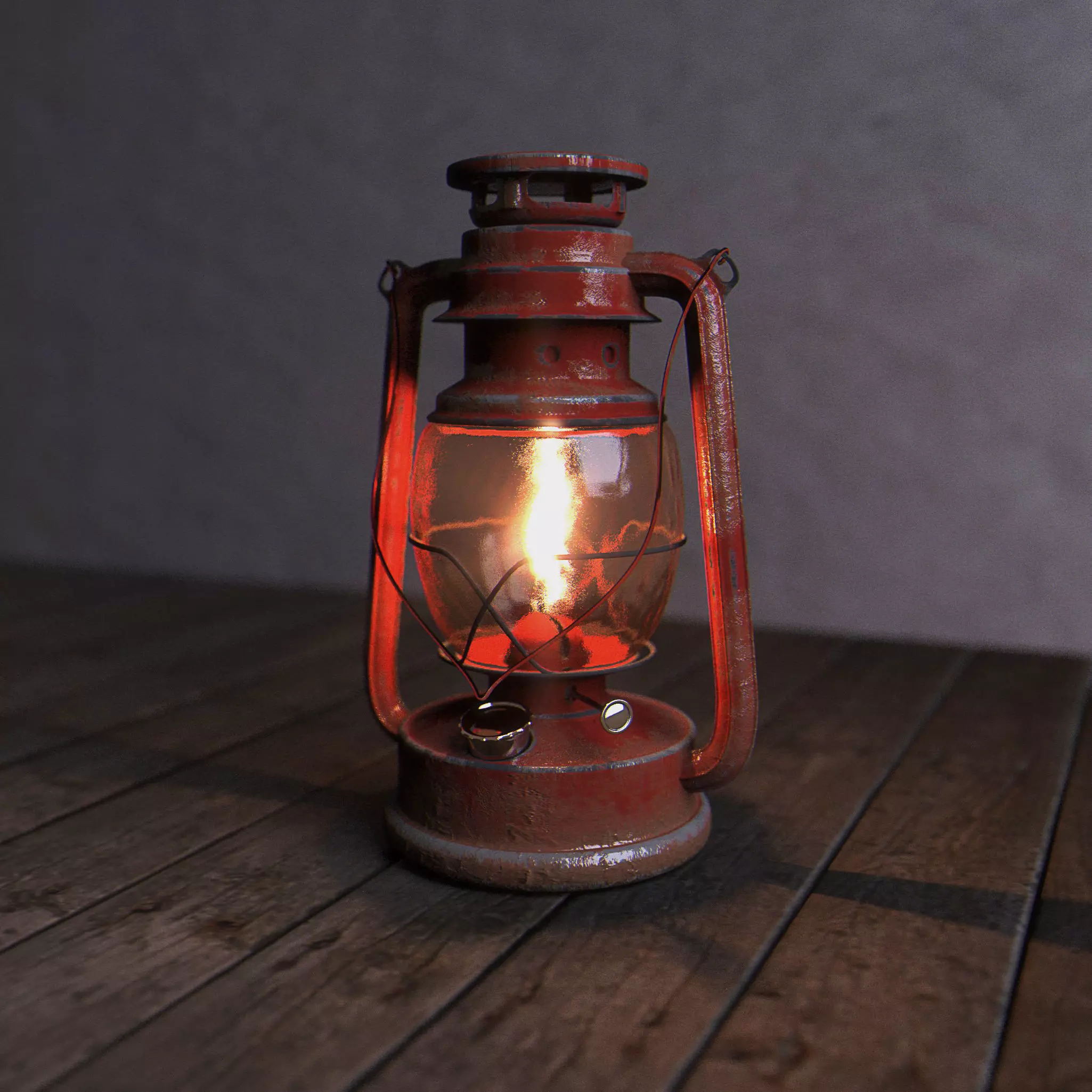 Kerozene Lamp 3D model_0