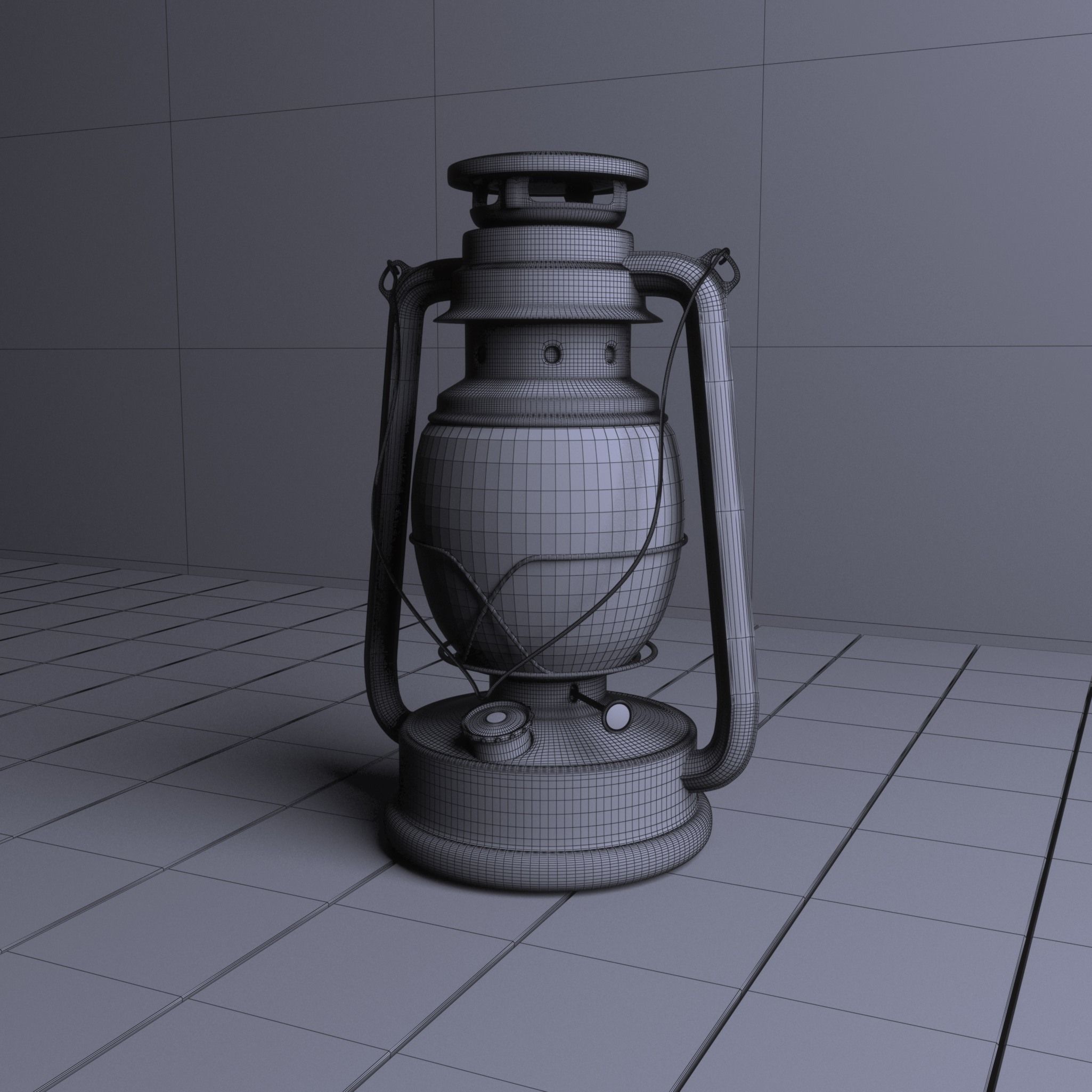 Kerozene Lamp 3D model_3