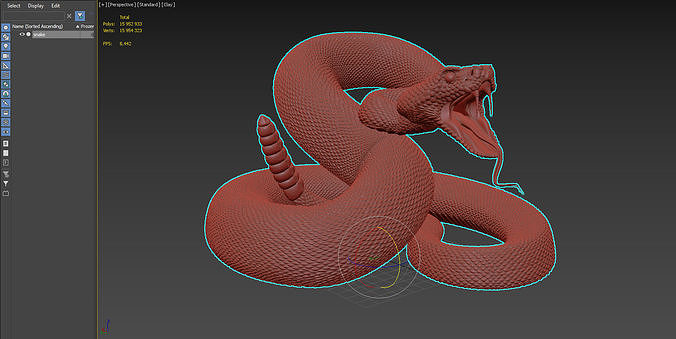 Rattlesnake for printing 3D print model