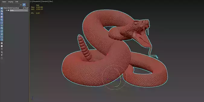 Rattlesnake for printing 3D print model