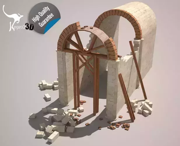 Roman Arch reenactment Low-poly 3D model