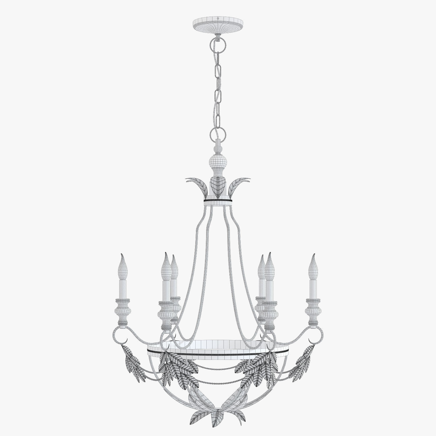 Pottery Barn madeline chandelier 3D model_7