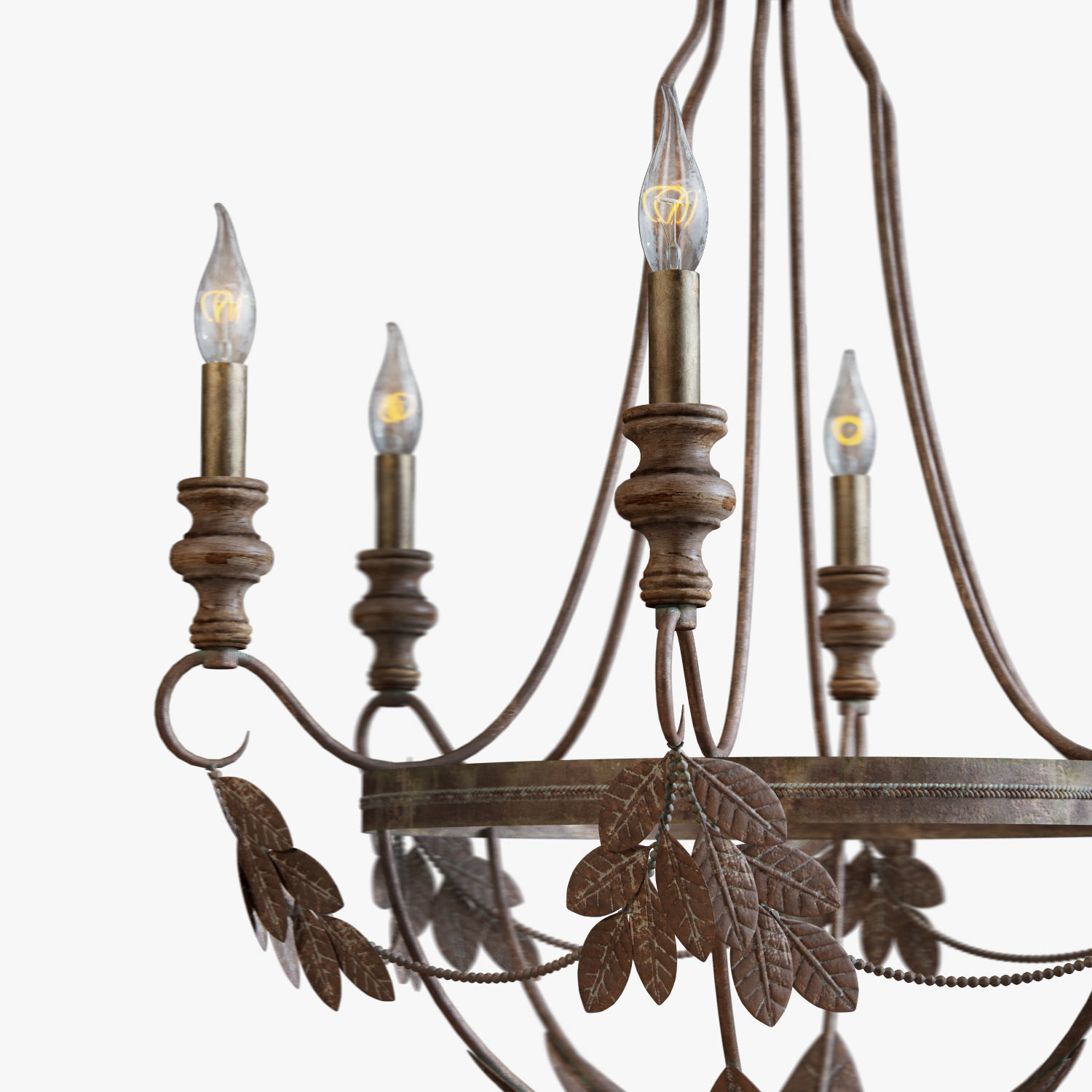 Pottery Barn madeline chandelier 3D model_2