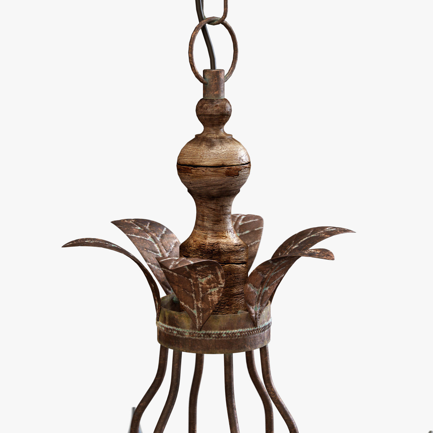 Pottery Barn madeline chandelier 3D model_4