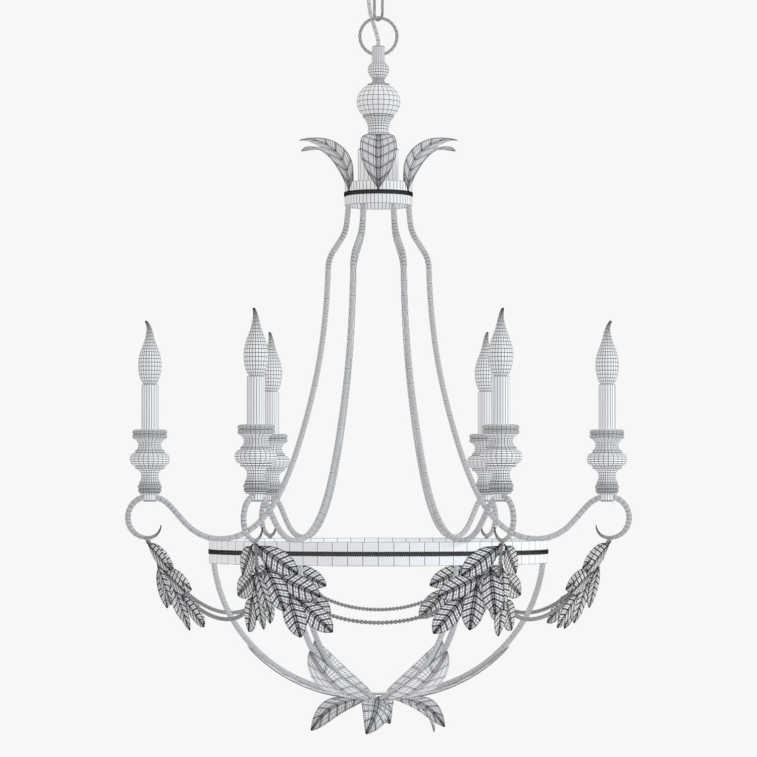 Pottery Barn madeline chandelier 3D model_6