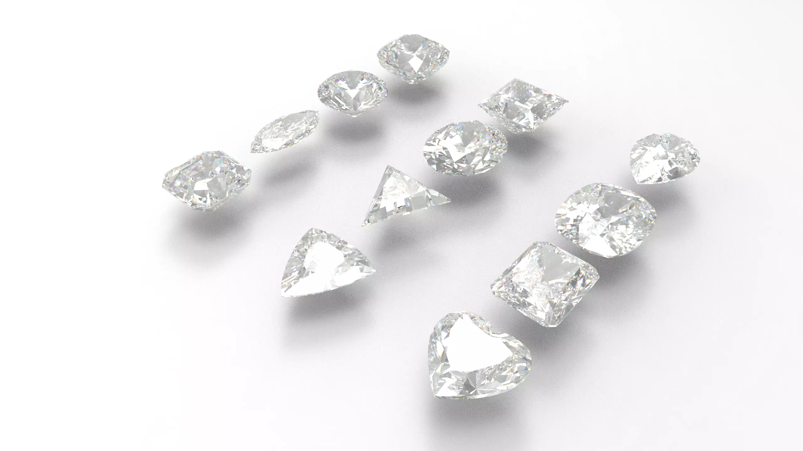 Variety Gemstone big shape  3D model_0