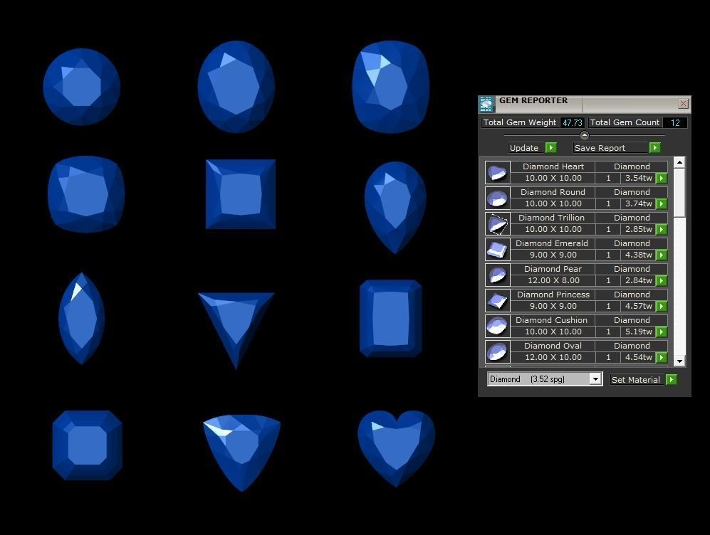 Variety Gemstone big shape  3D model_5