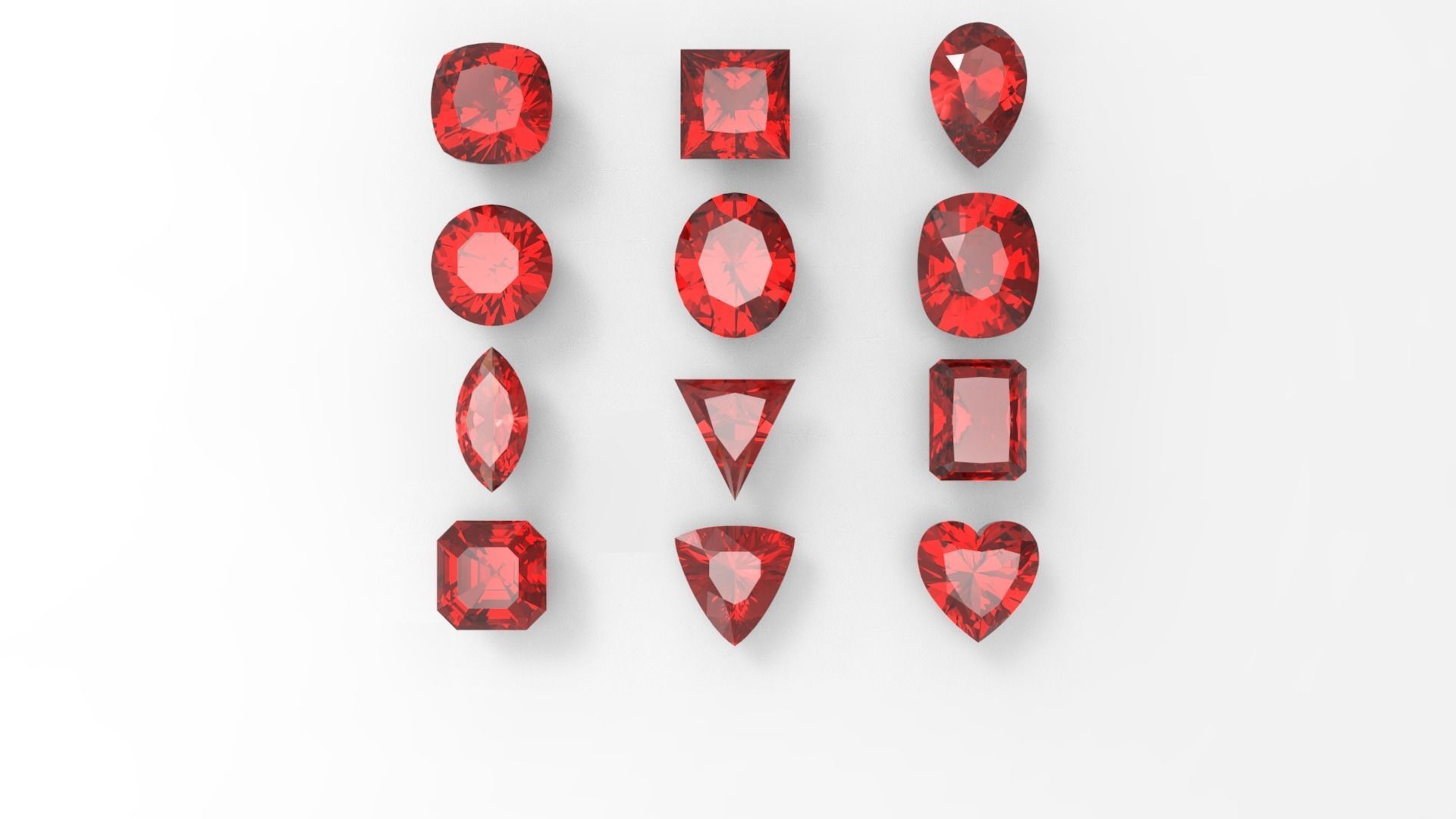 Variety Gemstone big shape  3D model_1