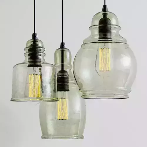 Pottery Barn paxton glass single pendant