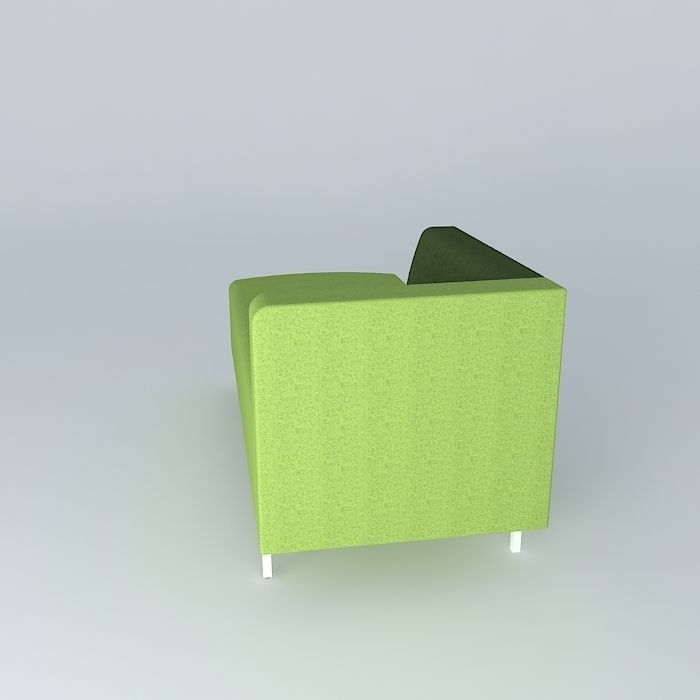 Green sofa Free 3D model_2