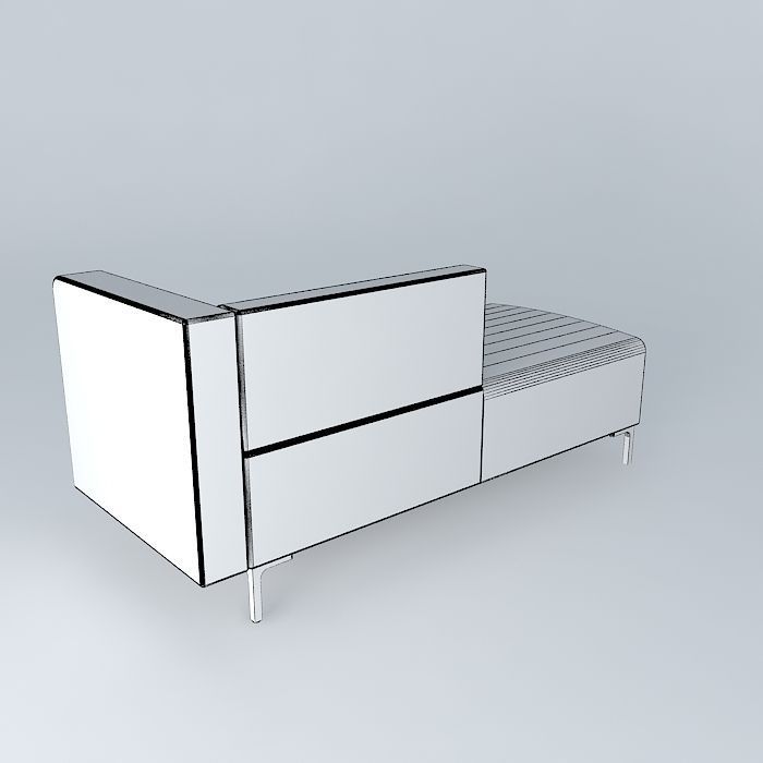 Green sofa Free 3D model_4