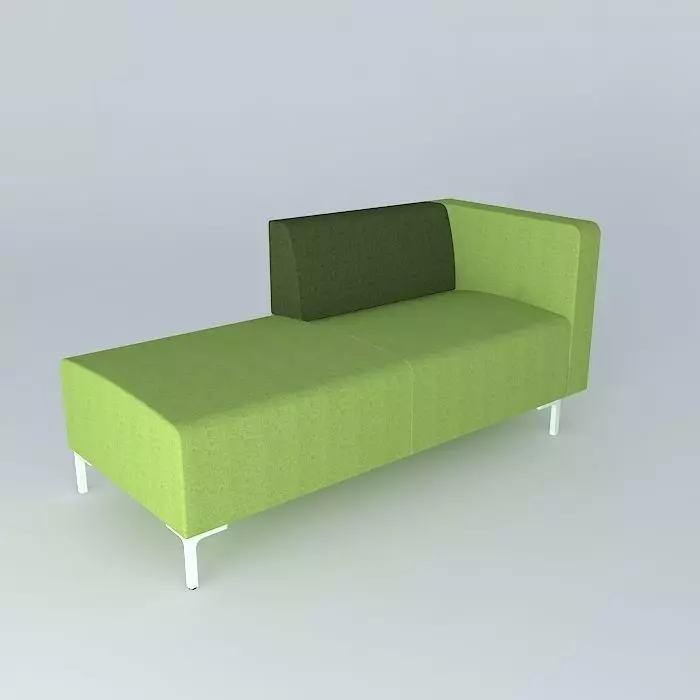 Green sofa Free 3D model_0