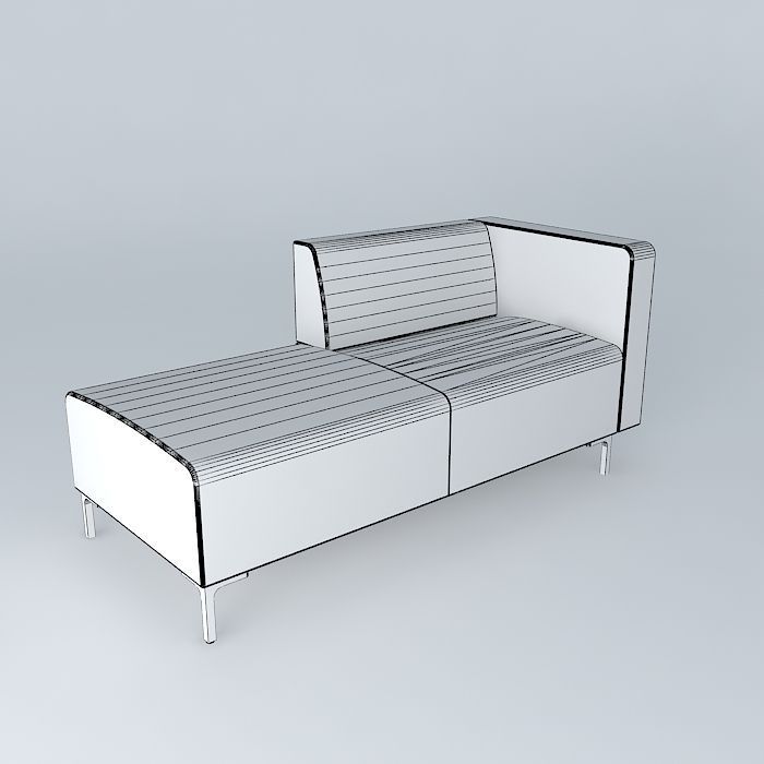 Green sofa Free 3D model_3