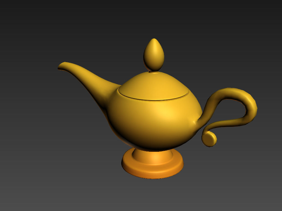 Golden Lamp 3D model_14