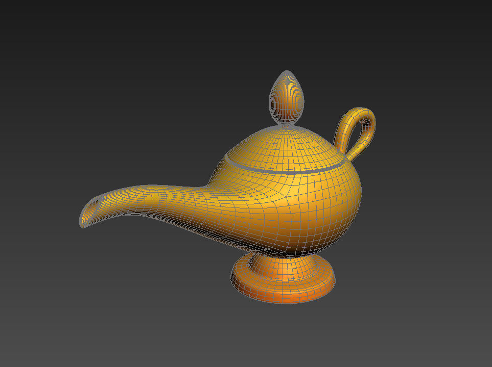 Golden Lamp 3D model_11