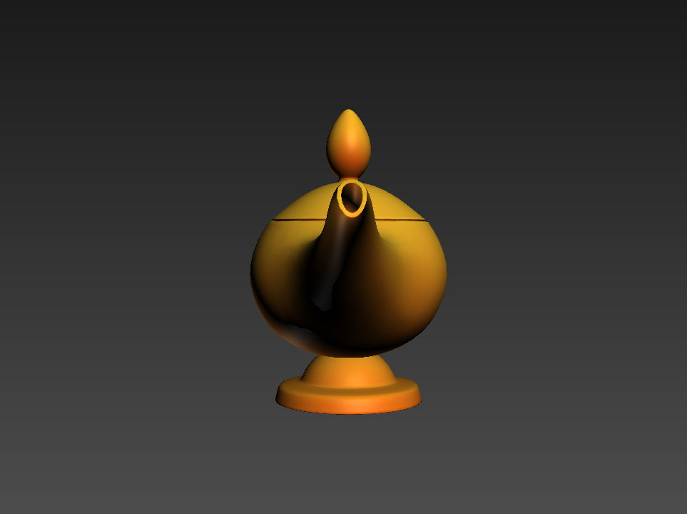Golden Lamp 3D model_13