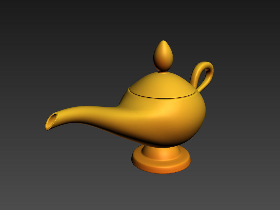 Golden Lamp 3D model_9