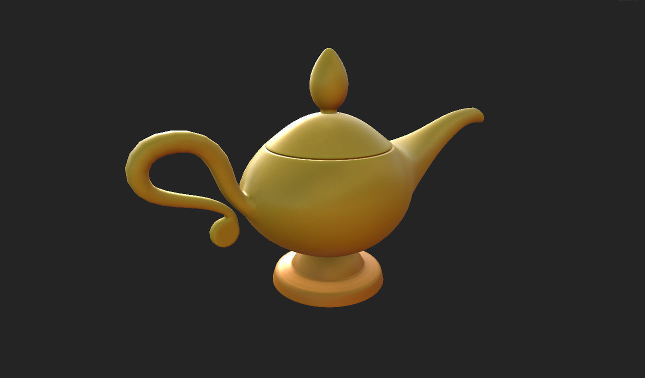 Golden Lamp 3D model_5
