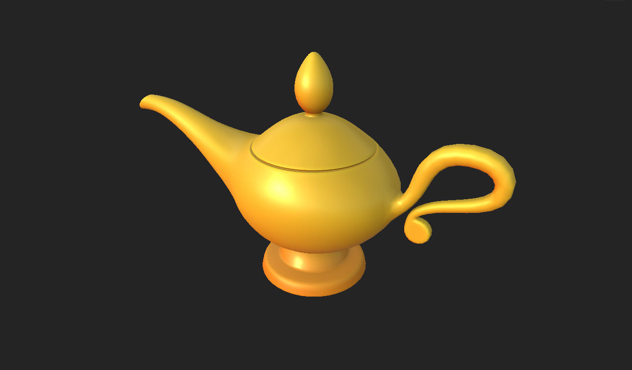 Golden Lamp 3D model_8