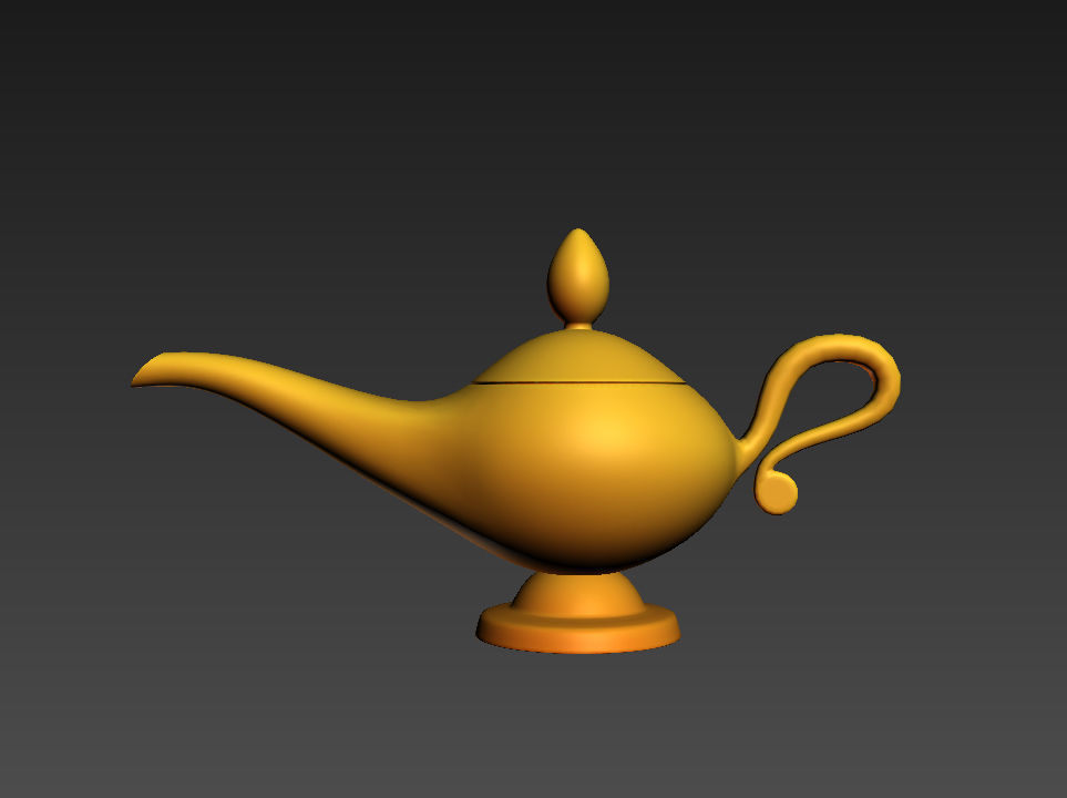 Golden Lamp 3D model_12
