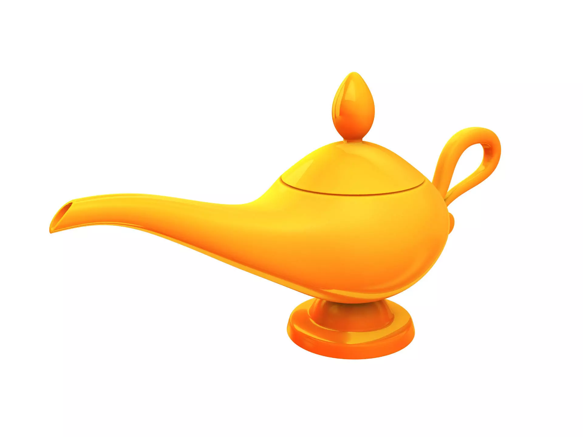 Golden Lamp 3D model_0