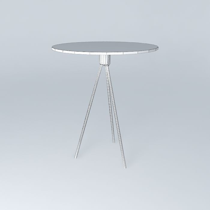 Glass table  Free 3D model_4