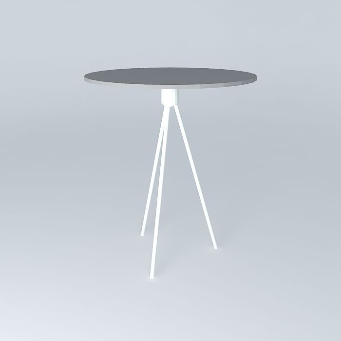 Glass table  Free 3D model_1