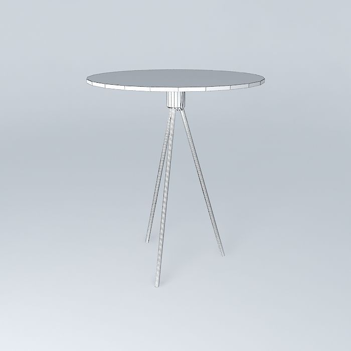Glass table  Free 3D model_3