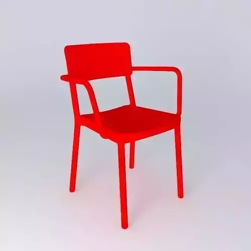 Simple red chair