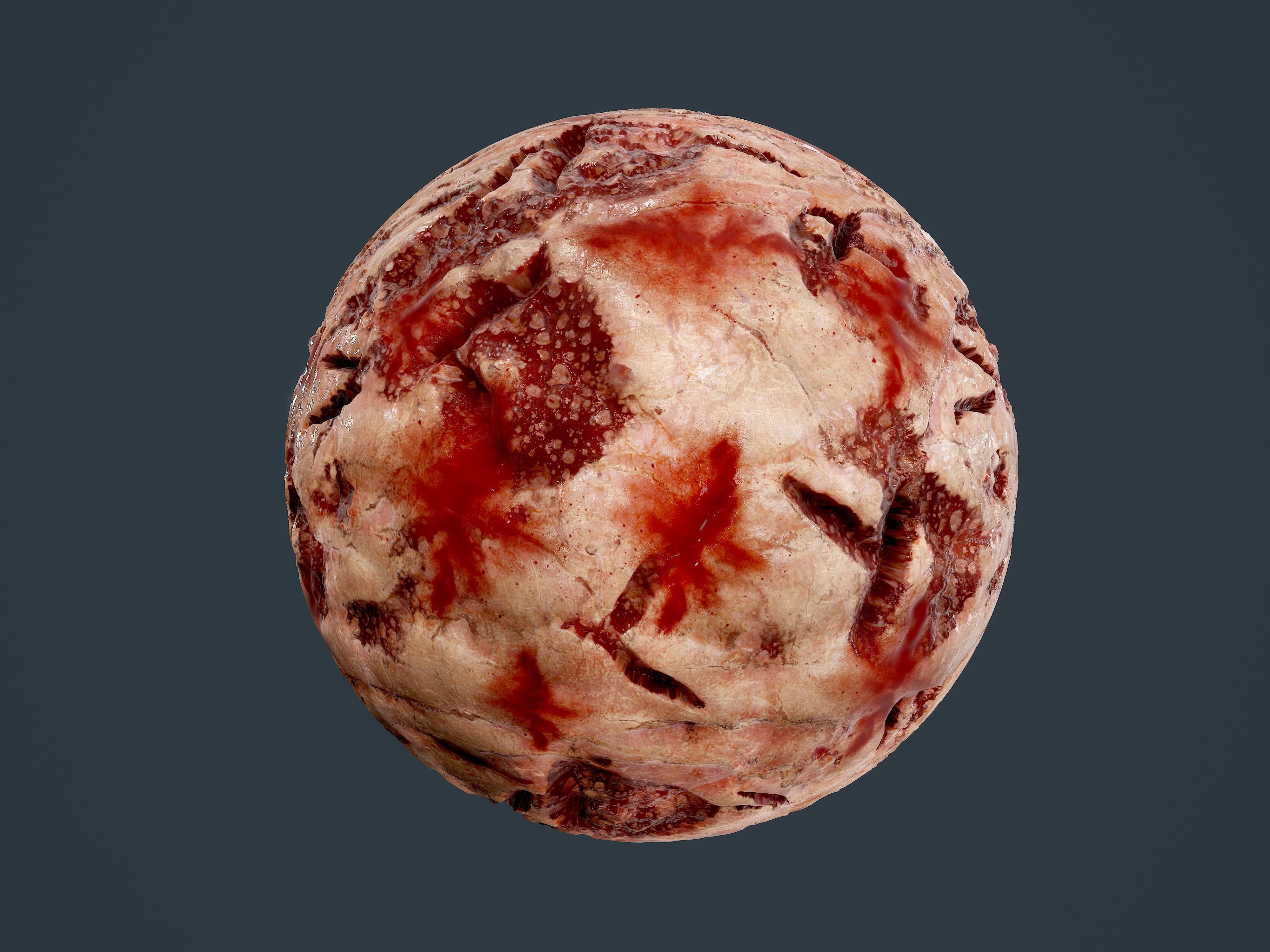 23 Cut Skin Bullet Hole Seamless PBR Textures Texture_15