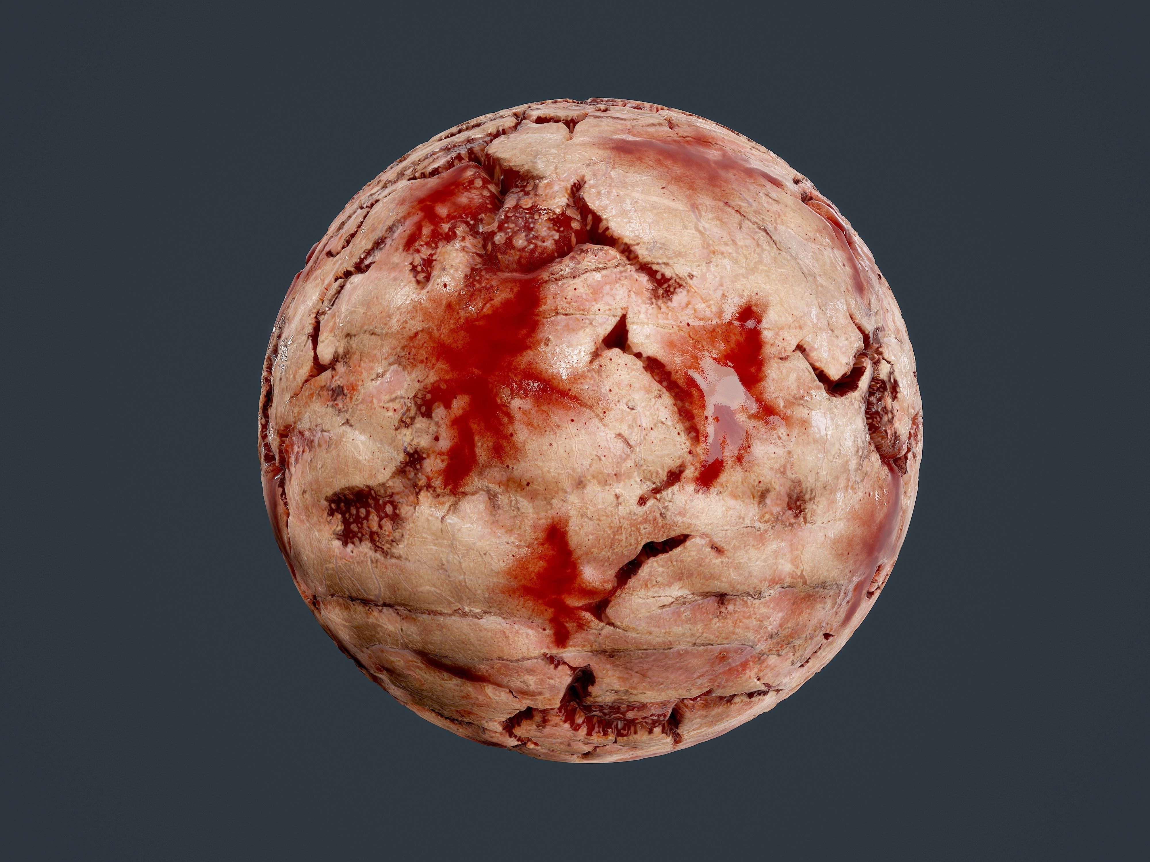 23 Cut Skin Bullet Hole Seamless PBR Textures Texture_16