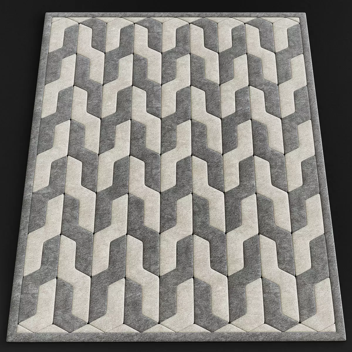 The rug company cable neutral large 3d model Low-poly 3D model