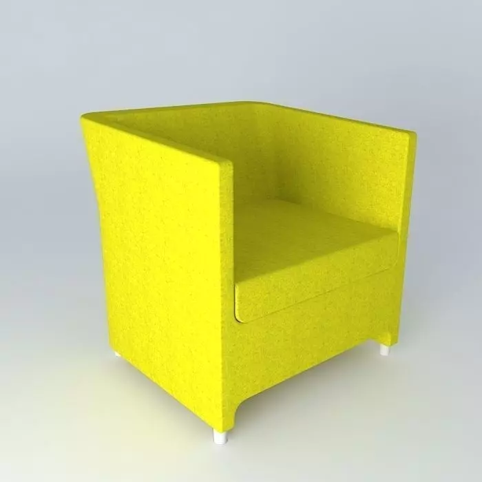 Yellow armchair Free 3D model
