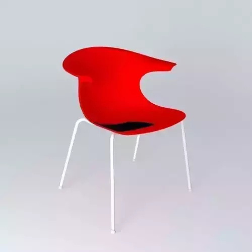 Modern red armchair