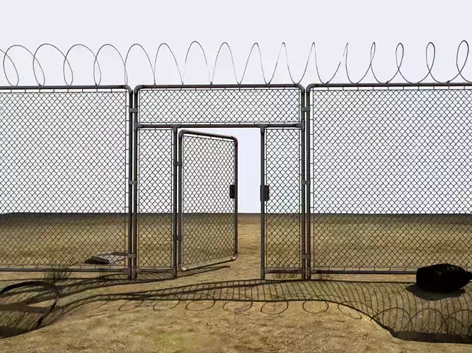 Abandoned perimeter Low-poly 3D model