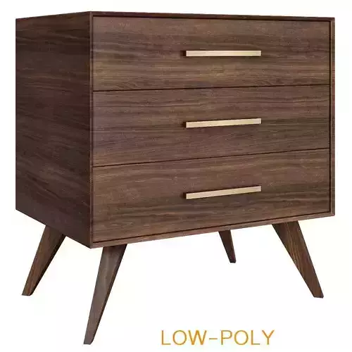 Wright Nightstand west elm 3d model Low-poly 3D model