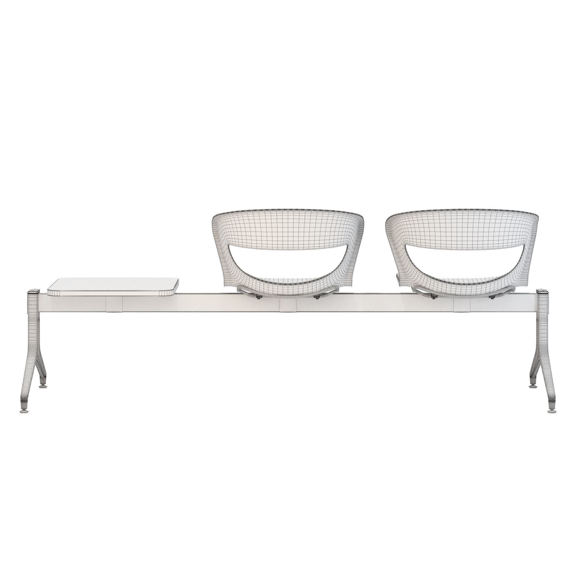 Kastel kicca bench type 1 3D model_9