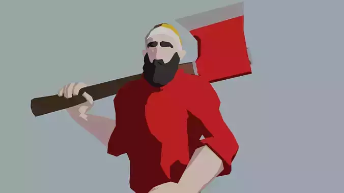 Lumberjack - Lowpoly Rigged Model Low-poly 3D model