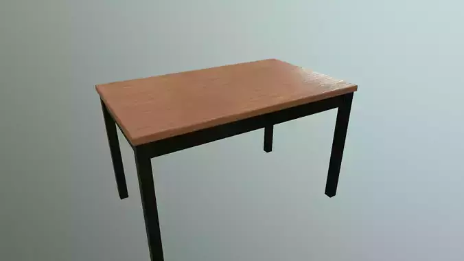 Wood Table Low Poly PBR Game